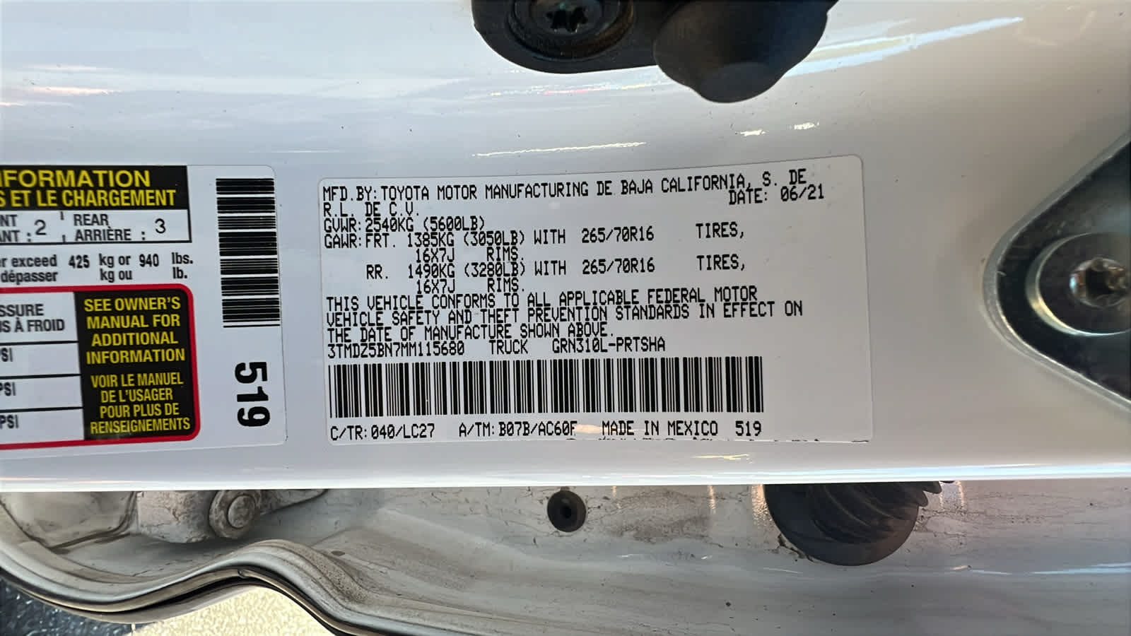used 2021 Toyota Tacoma car, priced at $39,995