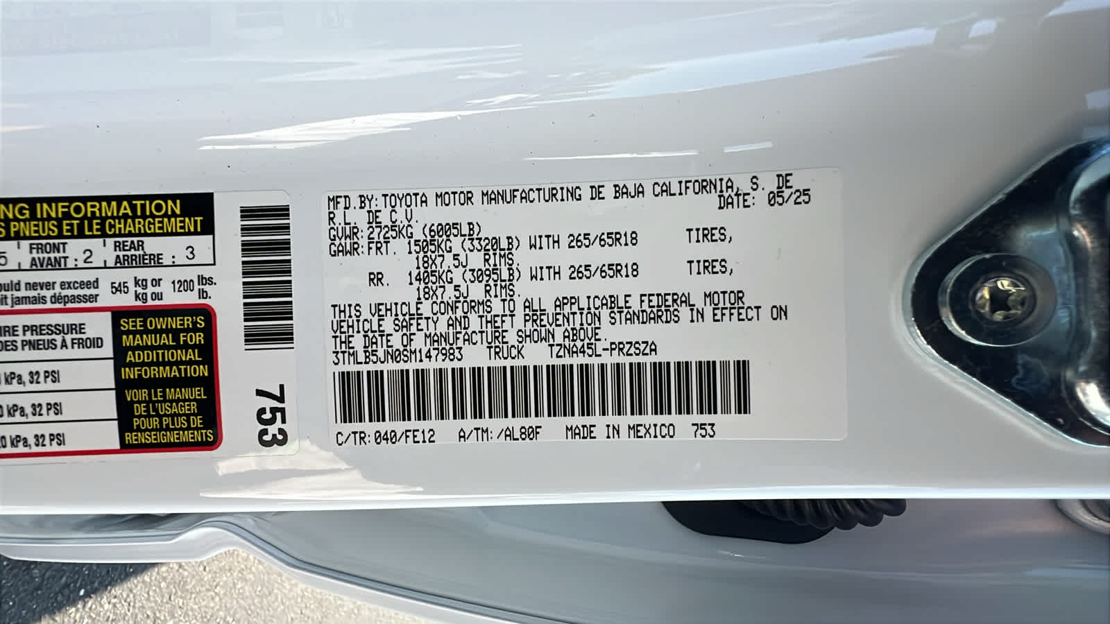 new 2025 Toyota Tacoma car, priced at $44,974