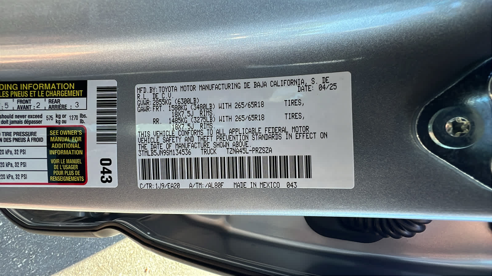 new 2025 Toyota Tacoma car, priced at $54,394