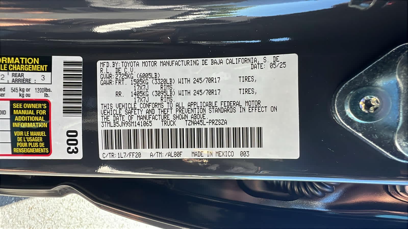 new 2025 Toyota Tacoma car, priced at $42,864