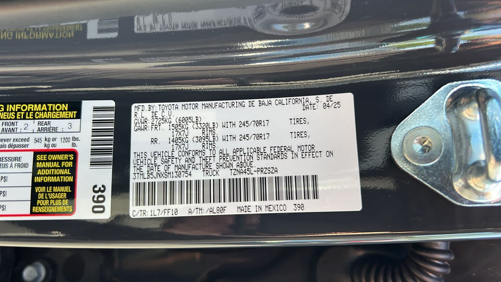 new 2025 Toyota Tacoma car, priced at $42,374