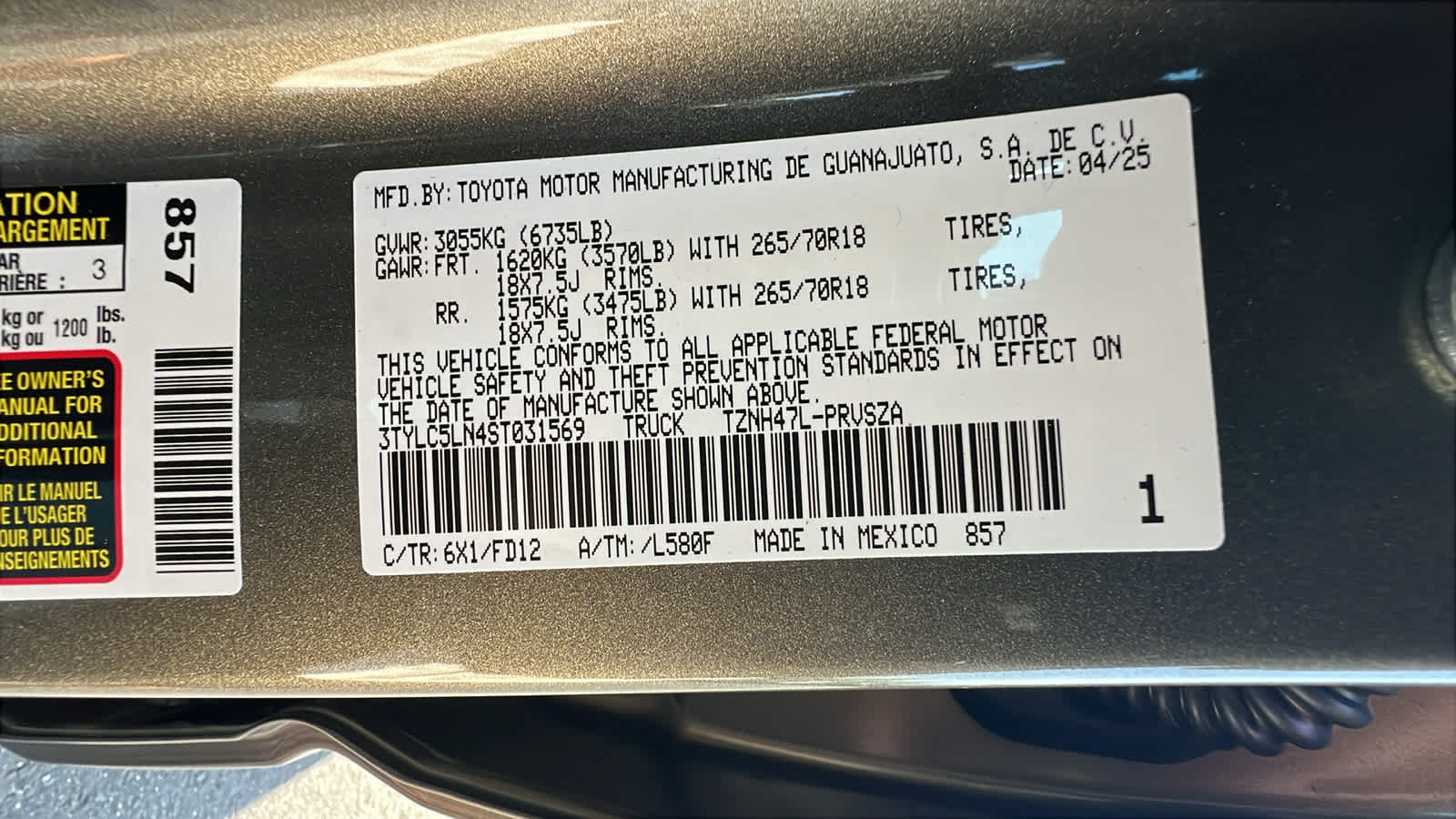 new 2025 Toyota Tacoma car, priced at $54,319