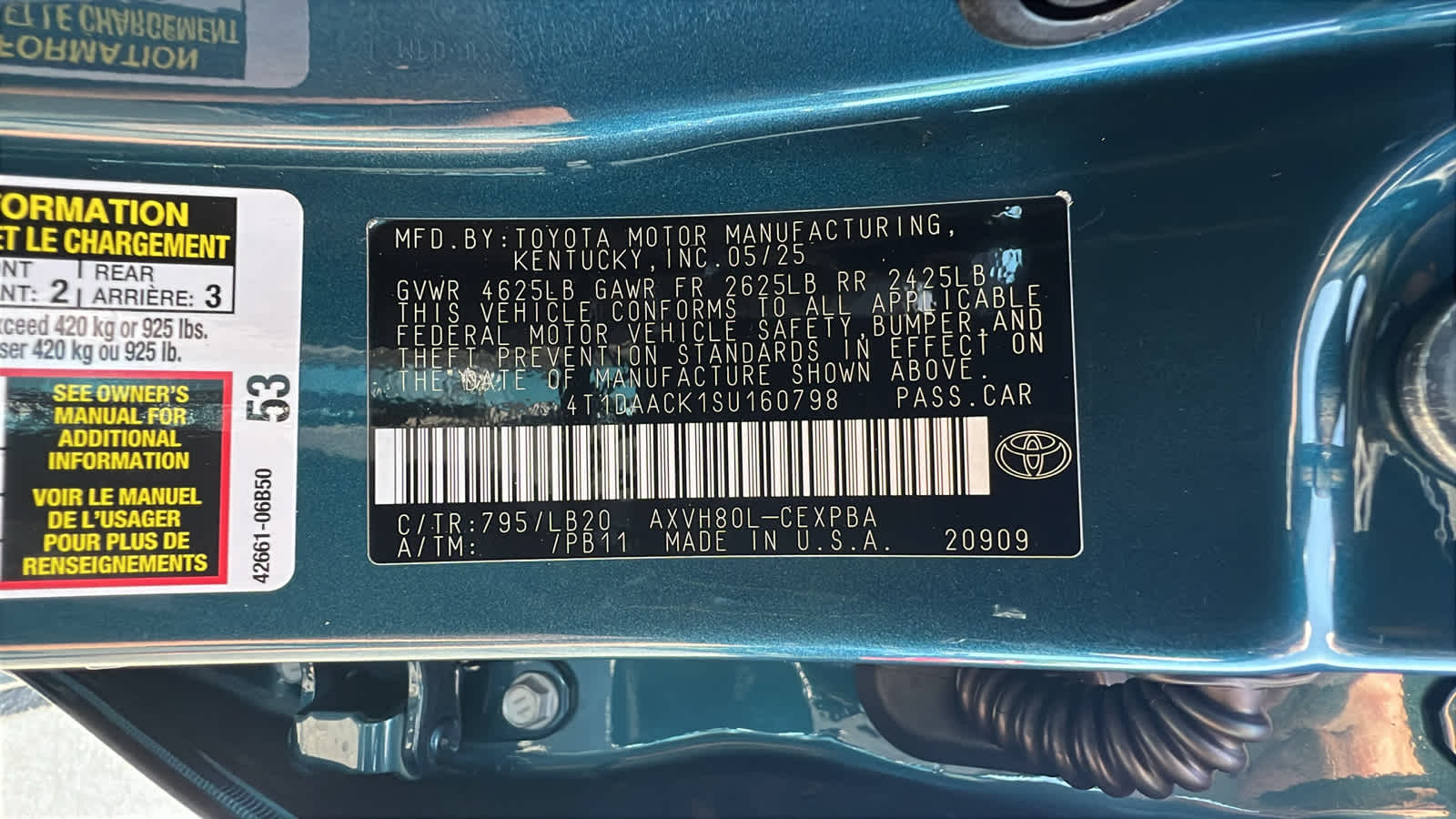 new 2025 Toyota Camry car, priced at $40,598