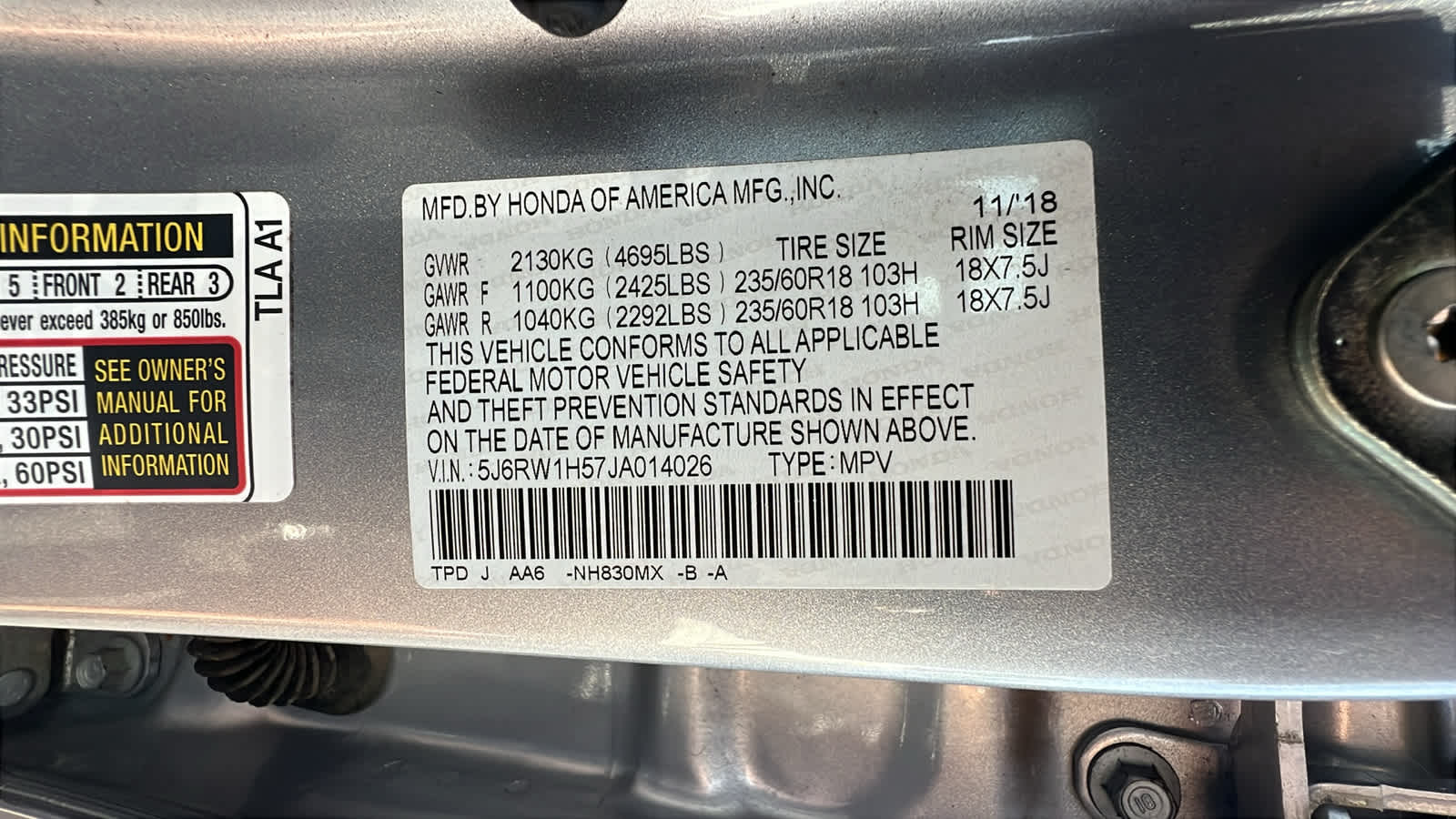 used 2018 Honda CR-V car, priced at $19,495