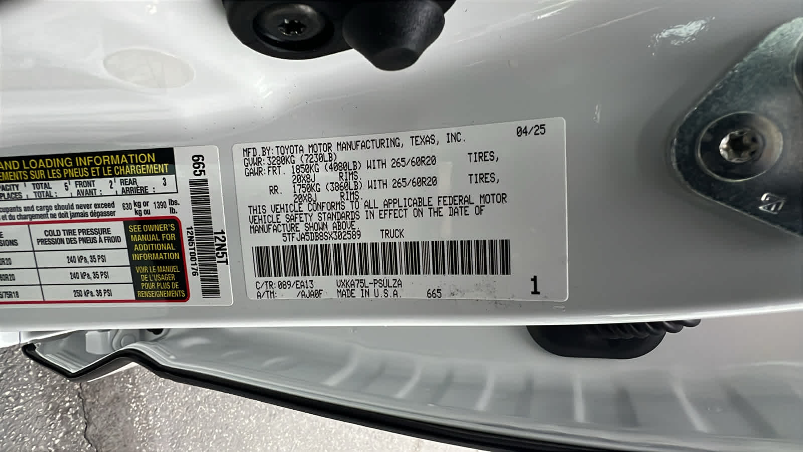 new 2025 Toyota Tundra car, priced at $60,628