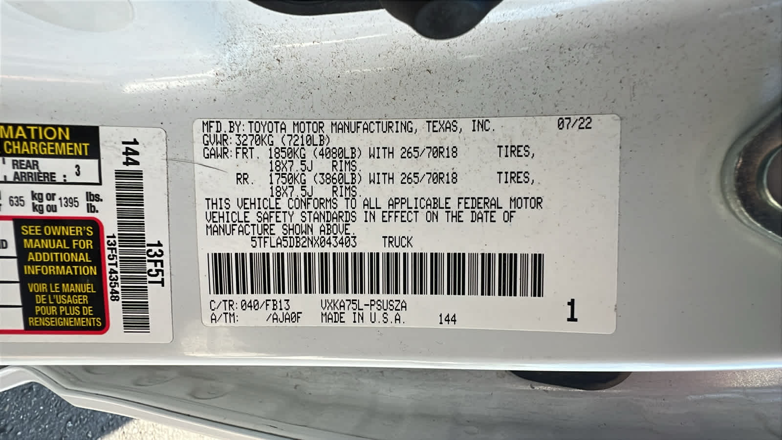 used 2022 Toyota Tundra car, priced at $43,995