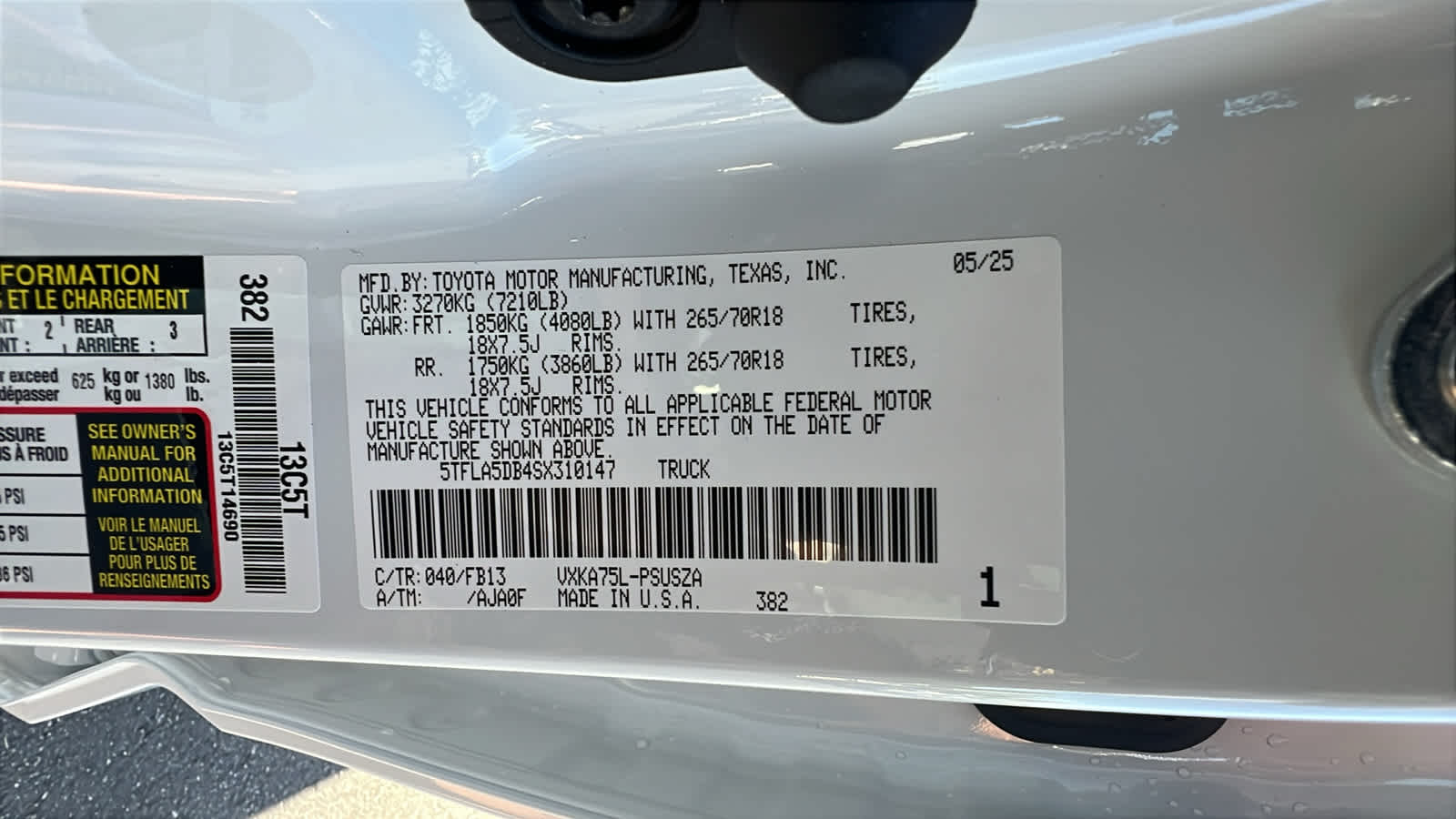 new 2025 Toyota Tundra car, priced at $55,313