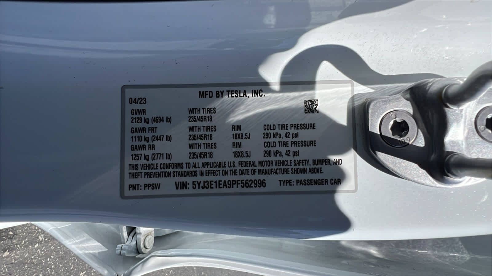 used 2023 Tesla Model 3 car, priced at $25,495