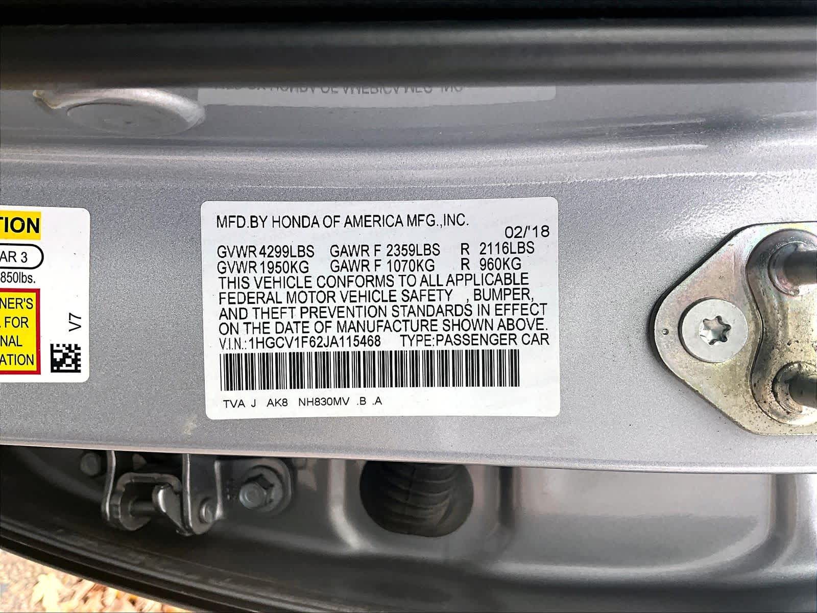 used 2018 Honda Accord car, priced at $22,971