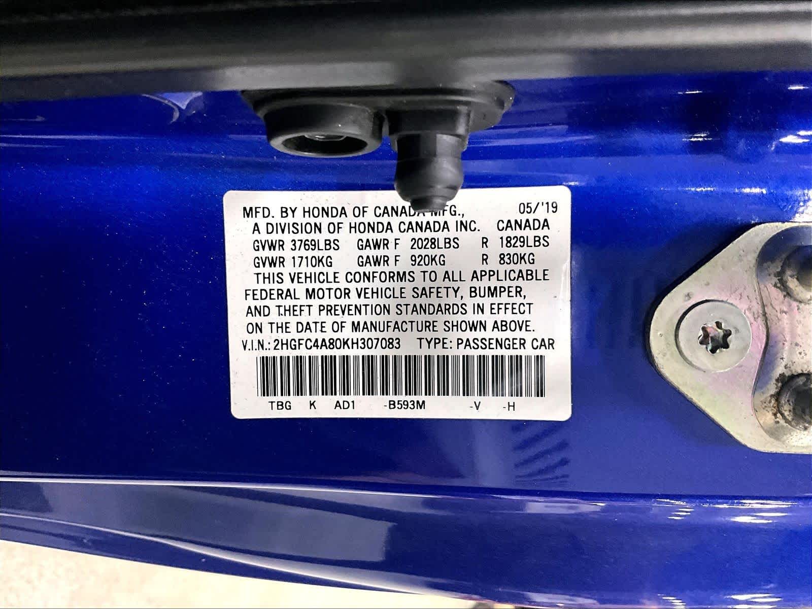 used 2019 Honda Civic car, priced at $16,971