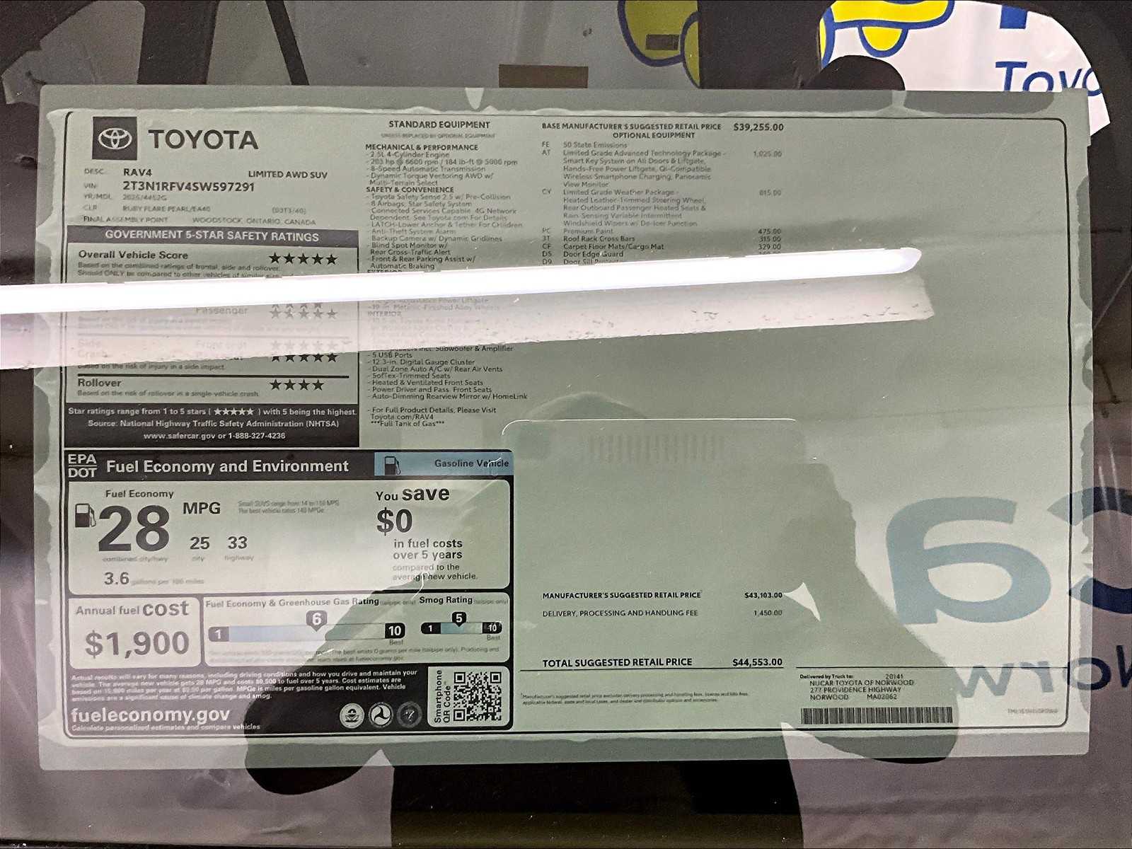 new 2025 Toyota RAV4 car, priced at $42,105