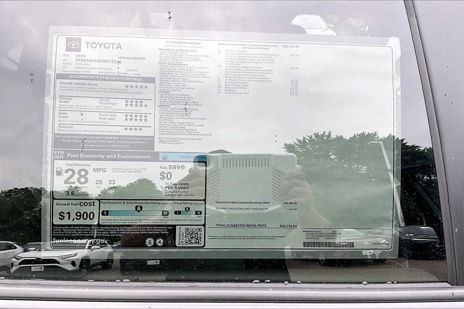 new 2025 Toyota RAV4 car, priced at $41,364
