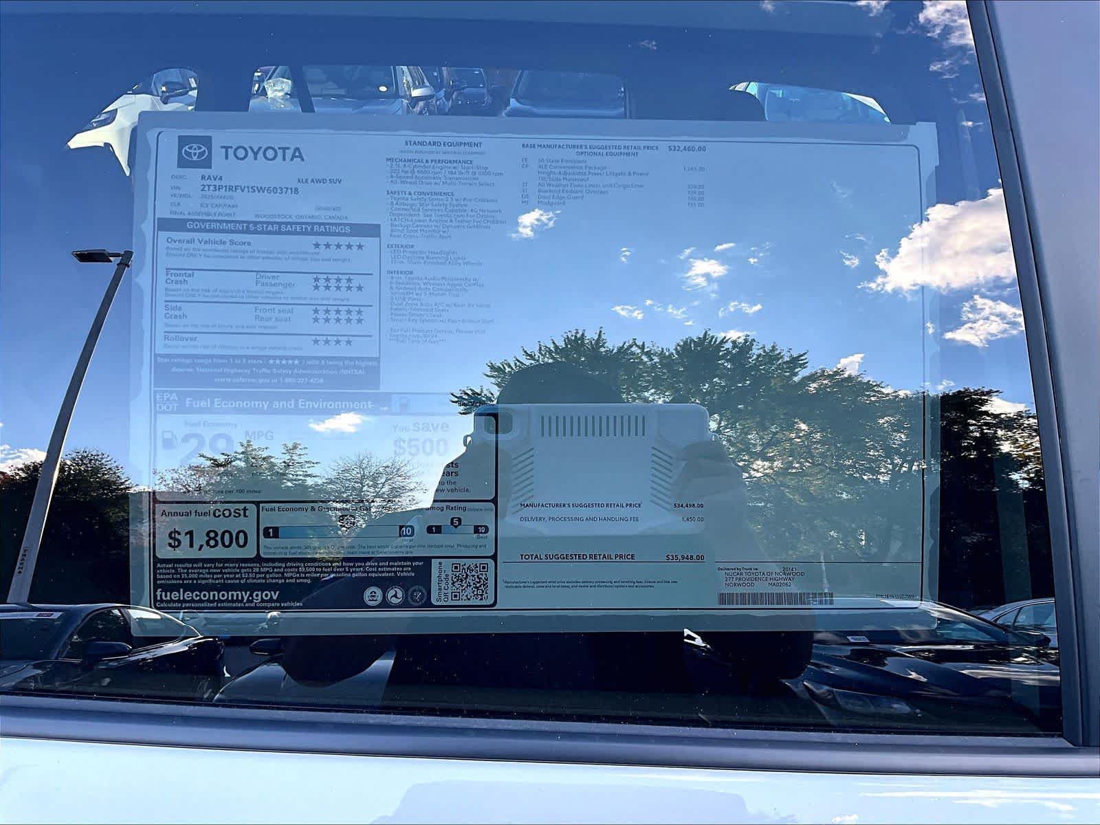 new 2025 Toyota RAV4 car, priced at $34,037