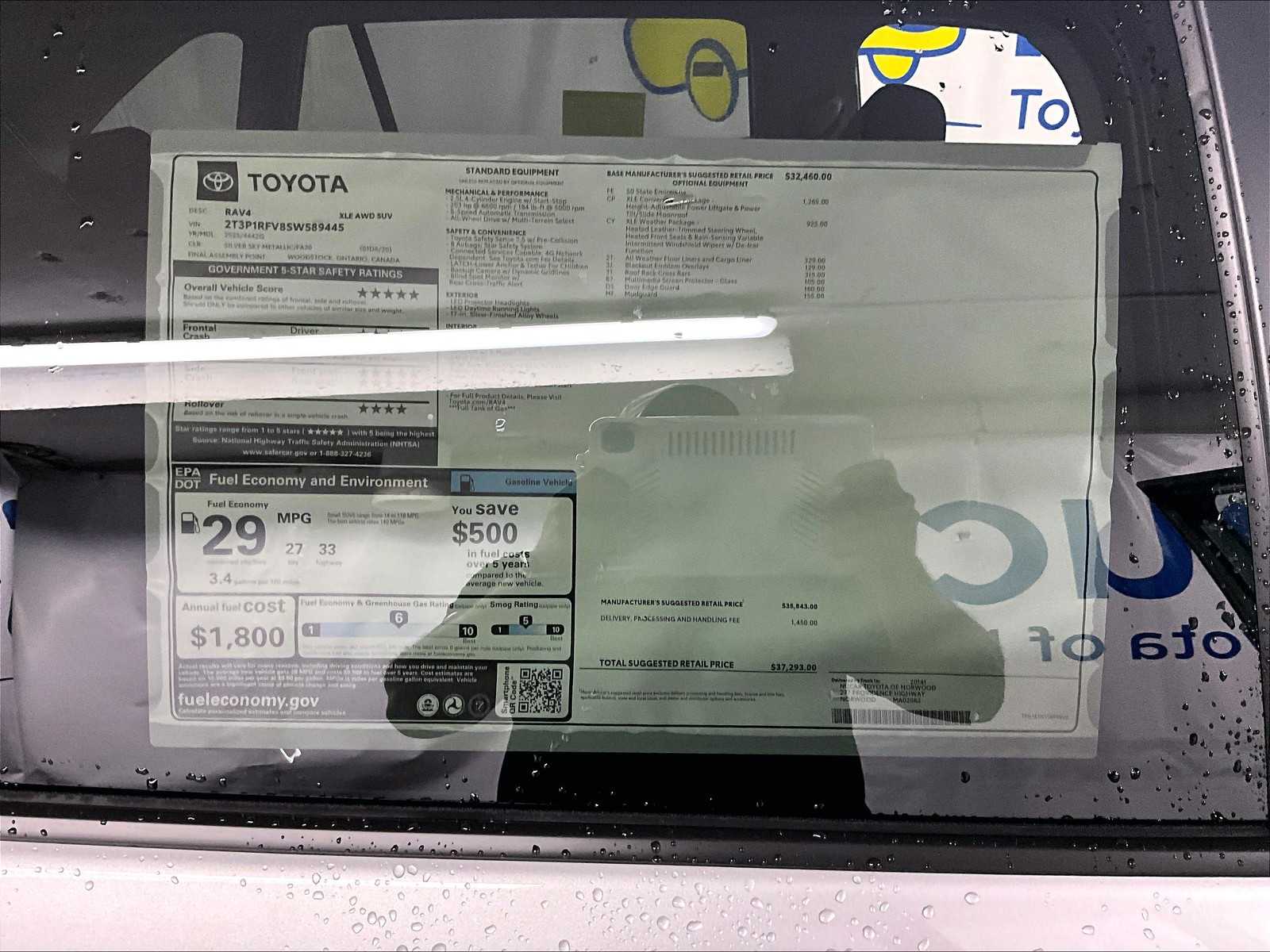 new 2025 Toyota RAV4 car, priced at $35,225