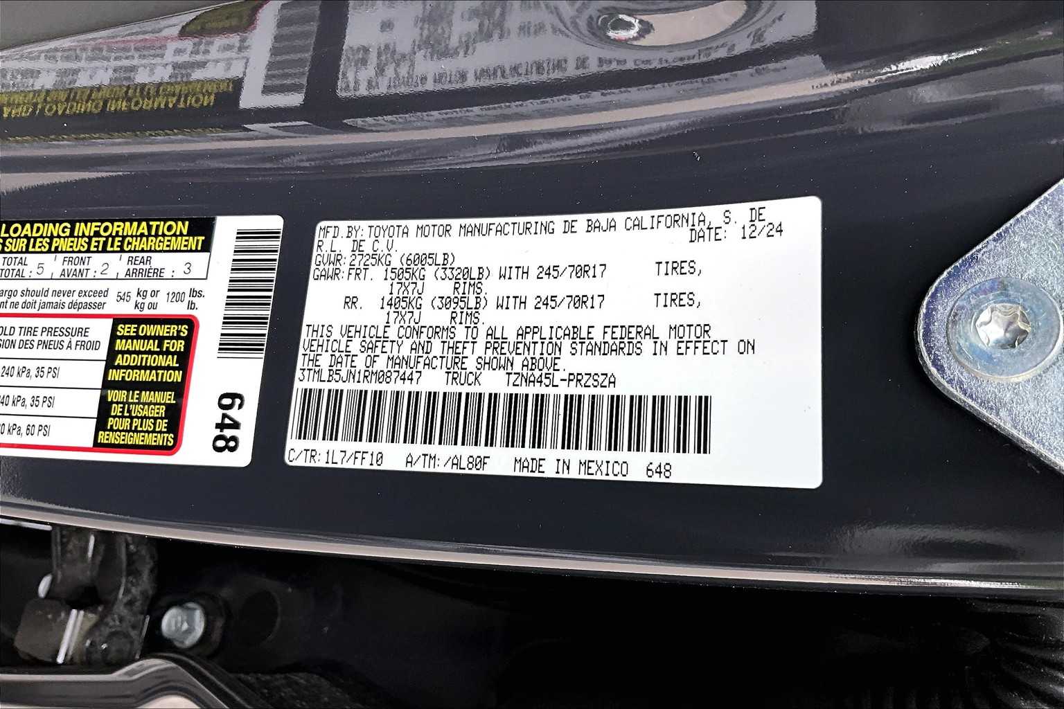 new 2024 Toyota Tacoma car, priced at $42,337