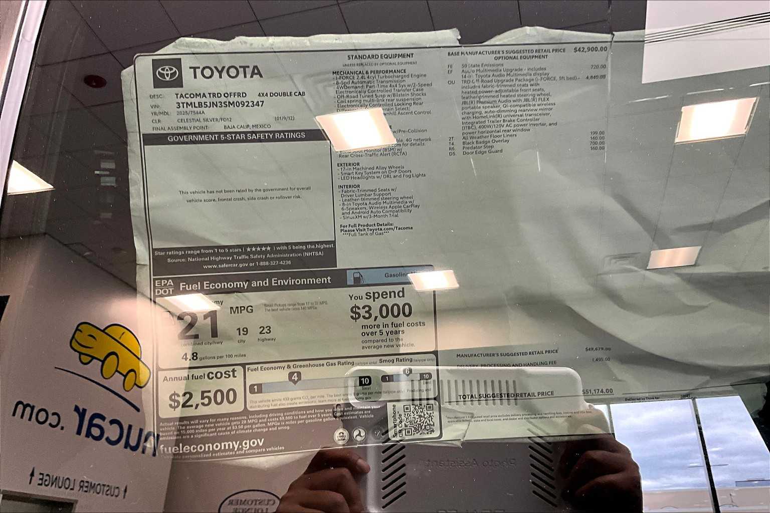 new 2025 Toyota Tacoma car, priced at $47,816
