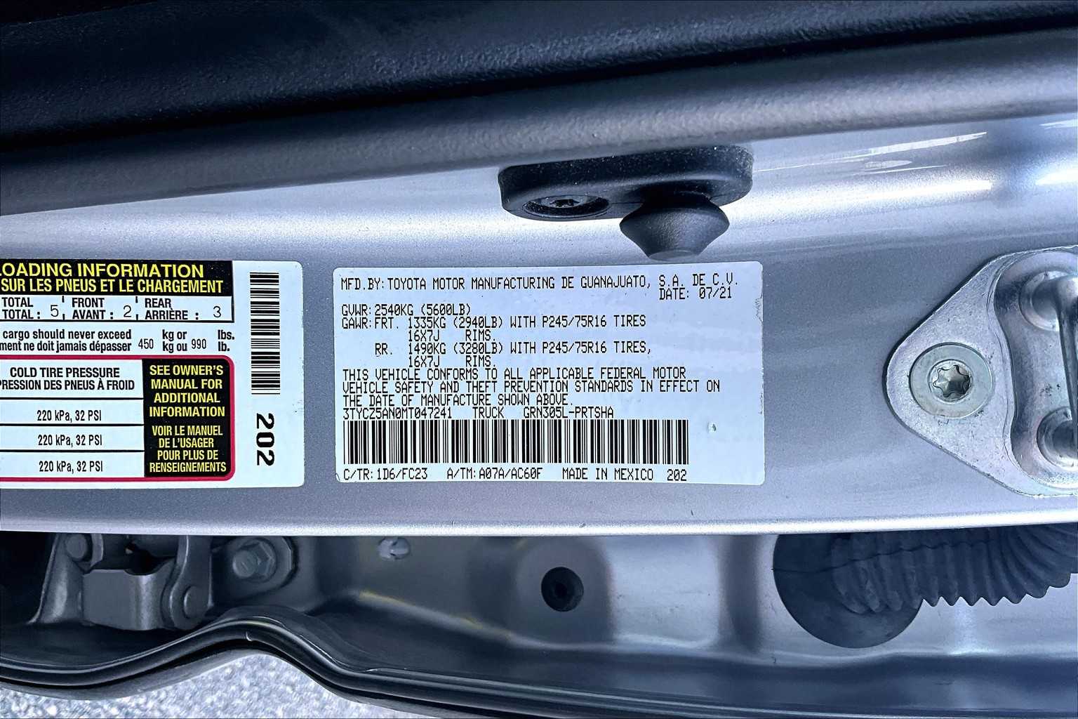 used 2021 Toyota Tacoma car, priced at $34,655