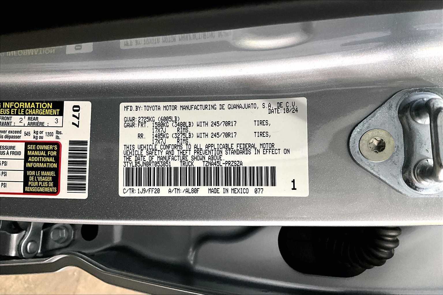 new 2024 Toyota Tacoma car, priced at $42,735