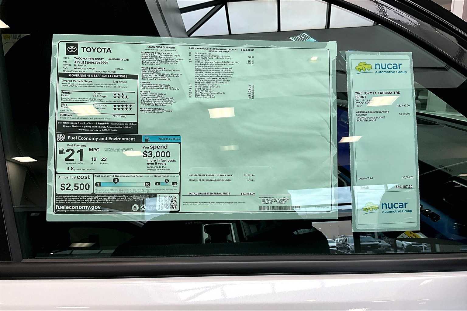 new 2025 Toyota Tacoma car, priced at $49,091