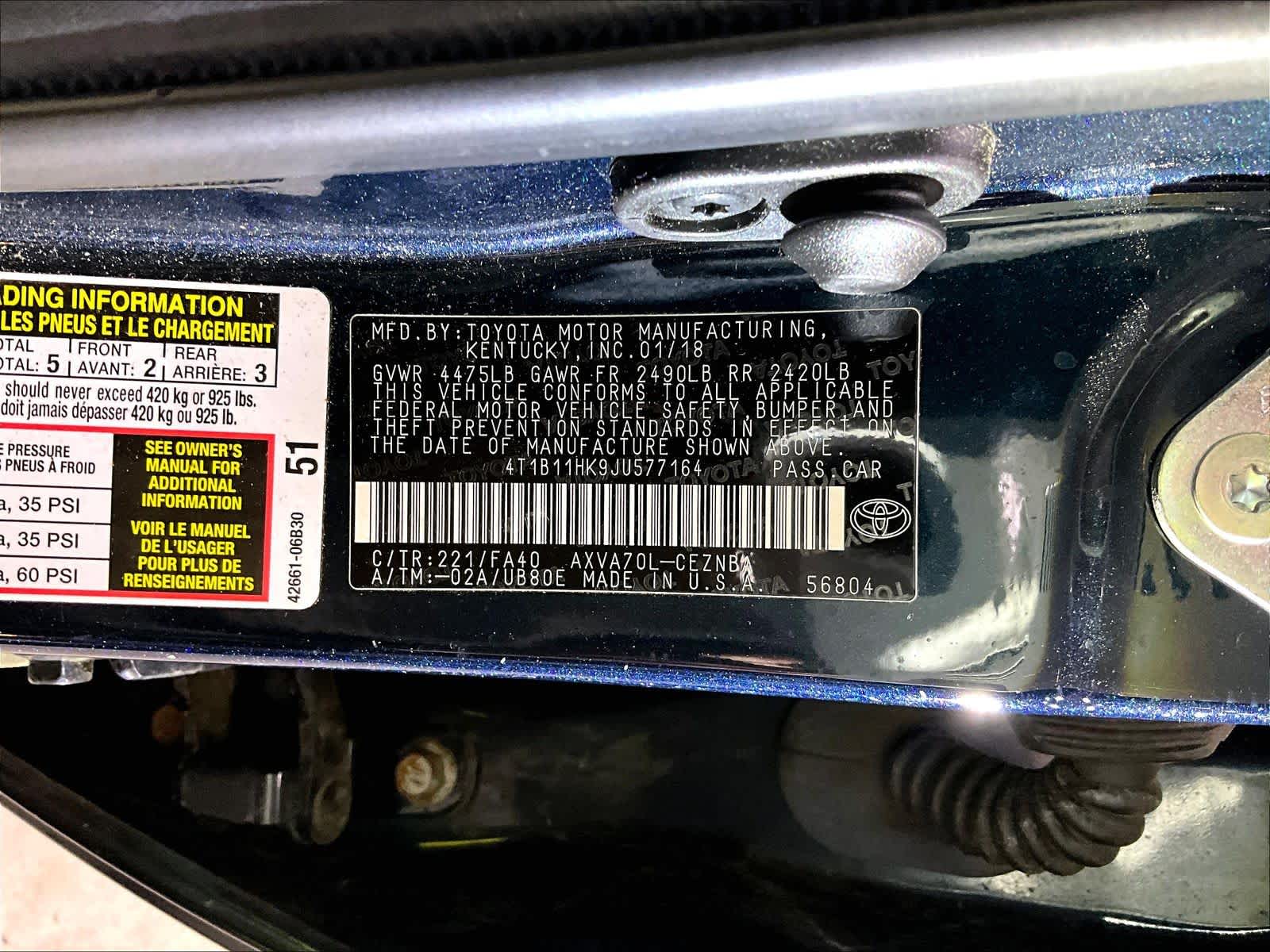 used 2018 Toyota Camry car, priced at $19,672