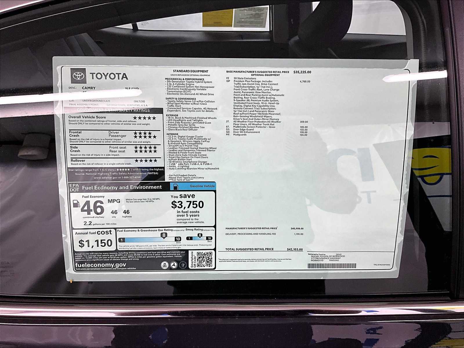 new 2025 Toyota Camry car, priced at $39,141