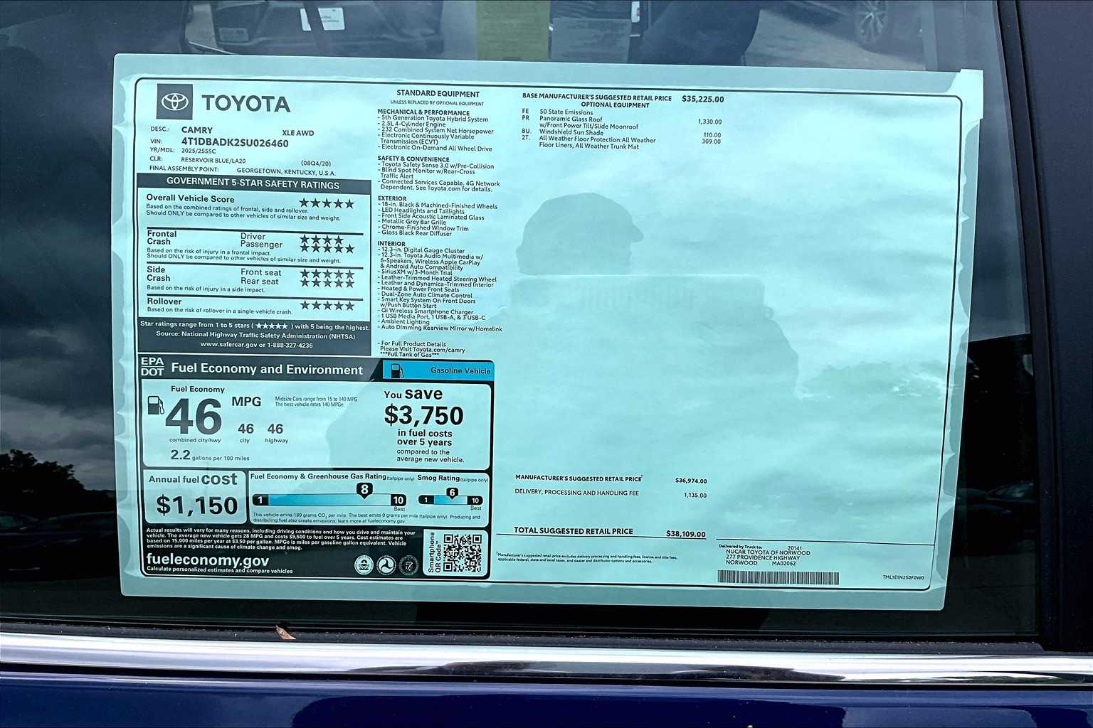 new 2025 Toyota Camry car, priced at $35,584