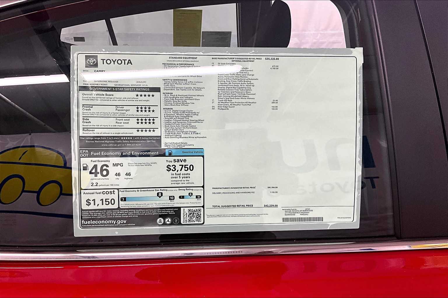 new 2025 Toyota Camry car, priced at $39,285