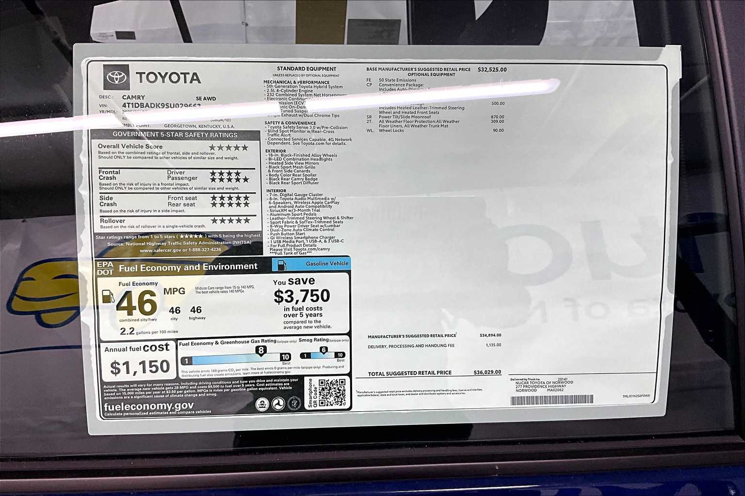 new 2025 Toyota Camry car, priced at $33,610