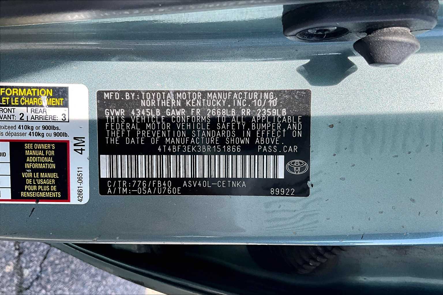 used 2011 Toyota Camry car, priced at $11,124