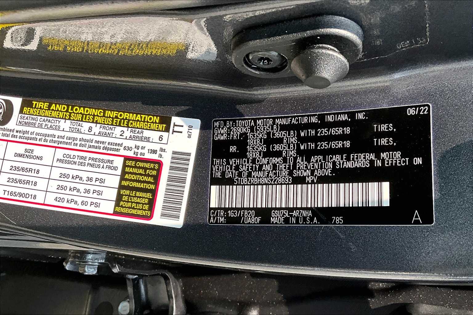 used 2022 Toyota Highlander car, priced at $33,788