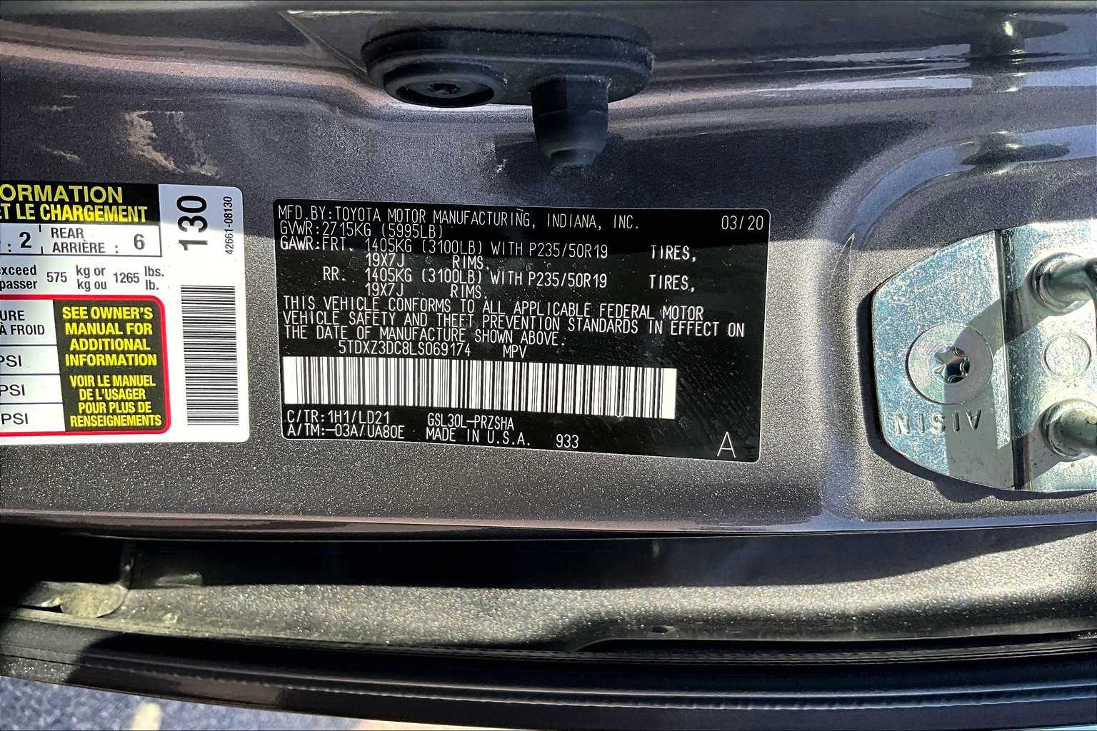 used 2020 Toyota Sienna car, priced at $31,774