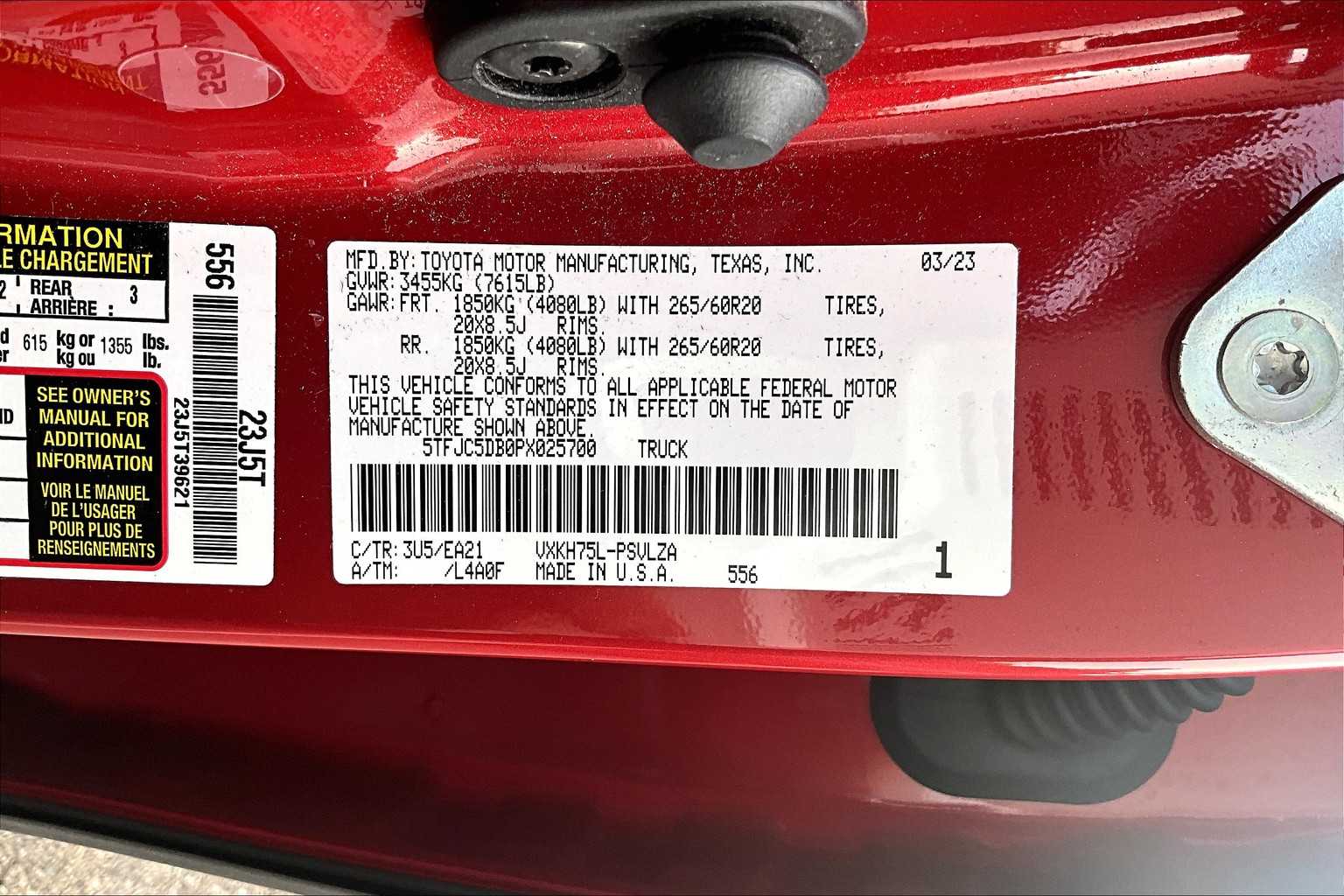 used 2023 Toyota Tundra car, priced at $48,836