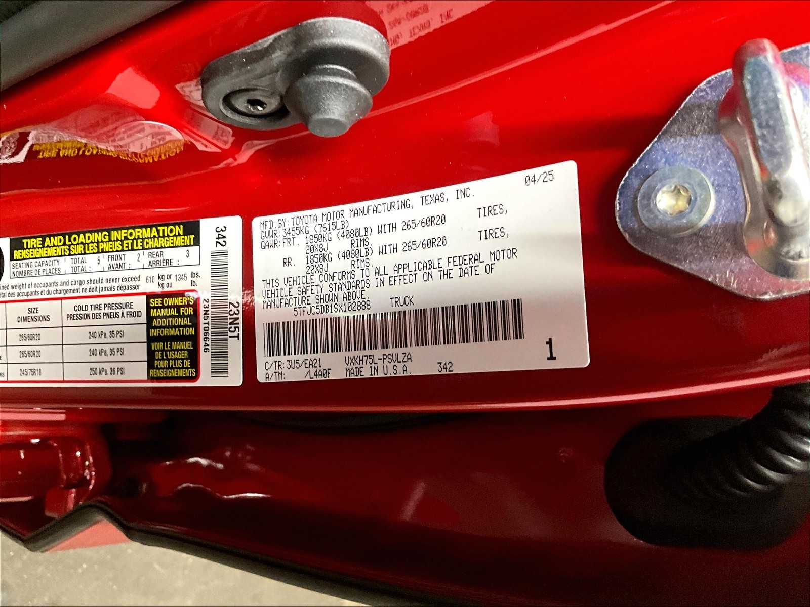 new 2025 Toyota Tundra car, priced at $63,977