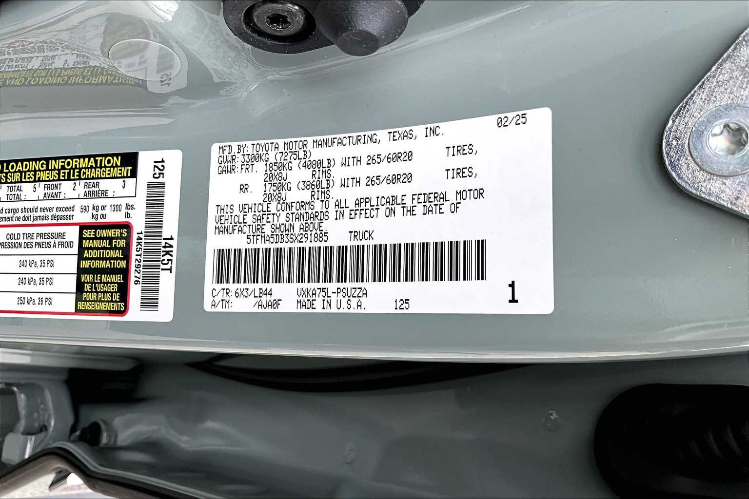 new 2025 Toyota Tundra car, priced at $67,668