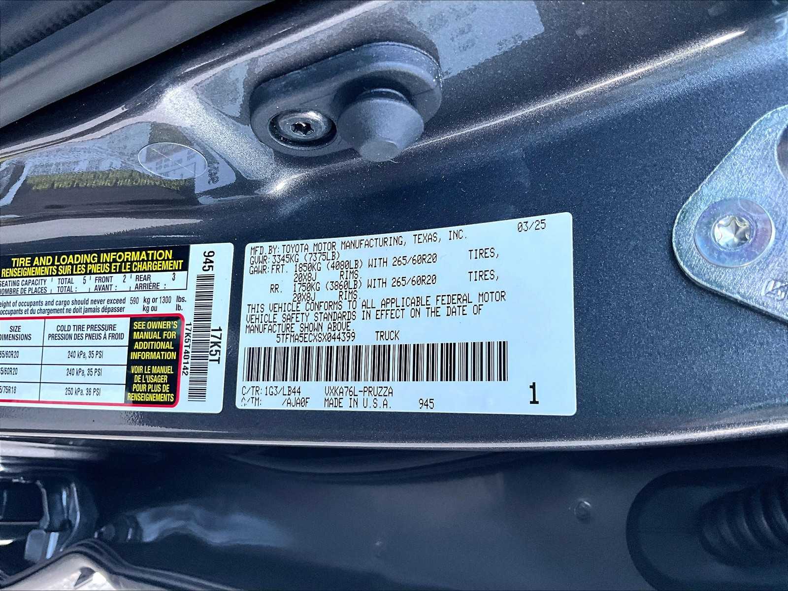 new 2025 Toyota Tundra car, priced at $70,474