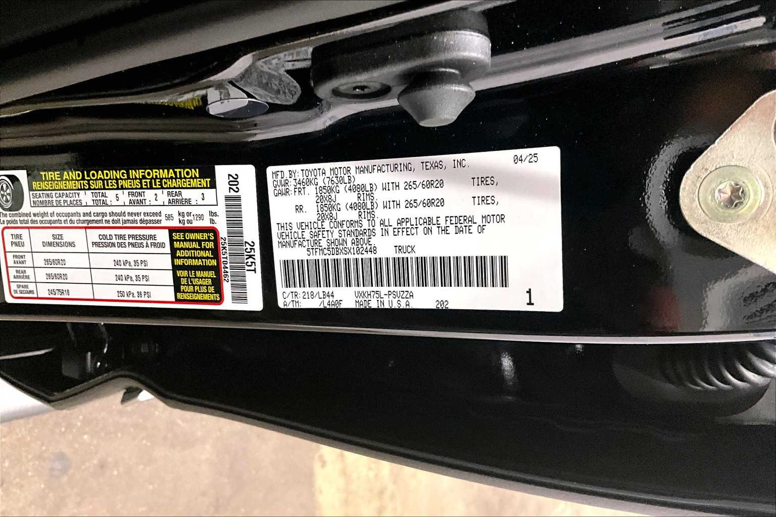 new 2025 Toyota Tundra car, priced at $69,992