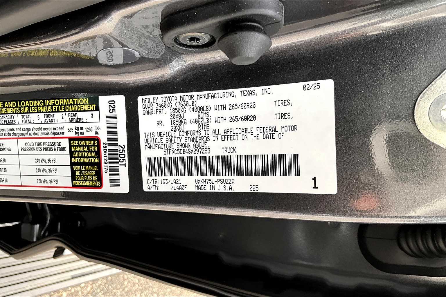 new 2025 Toyota Tundra car, priced at $70,986