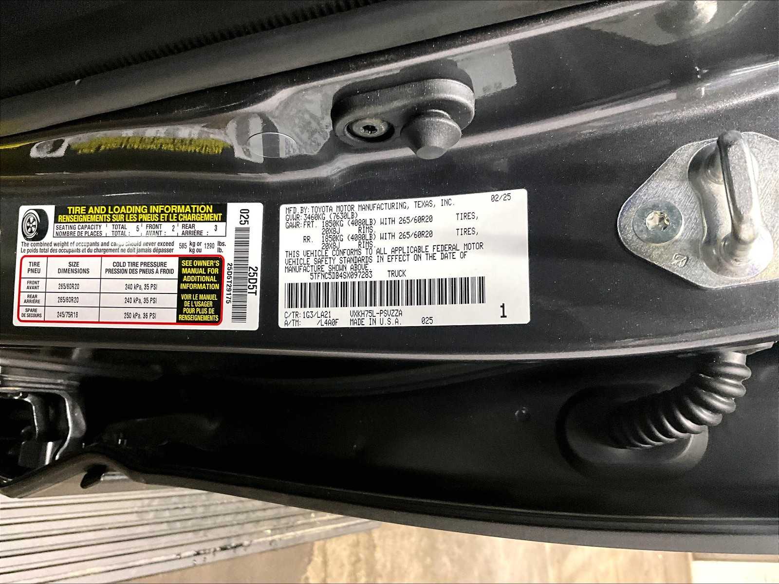 new 2025 Toyota Tundra car, priced at $70,986