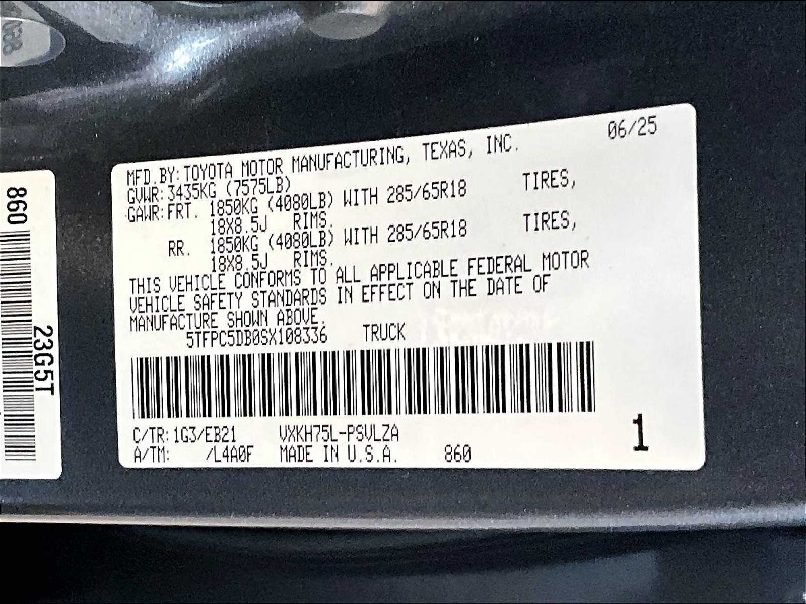 new 2025 Toyota Tundra car, priced at $71,240