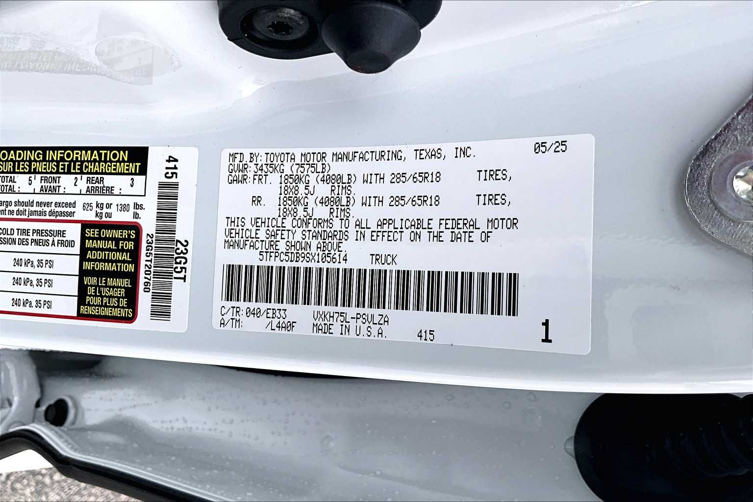 new 2025 Toyota Tundra car, priced at $71,918