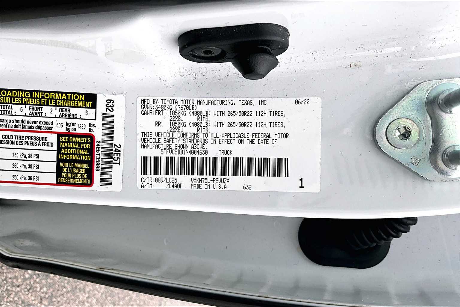 used 2022 Toyota Tundra car, priced at $53,289