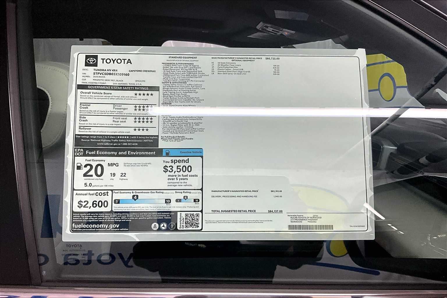 new 2025 Toyota Tundra car, priced at $78,968