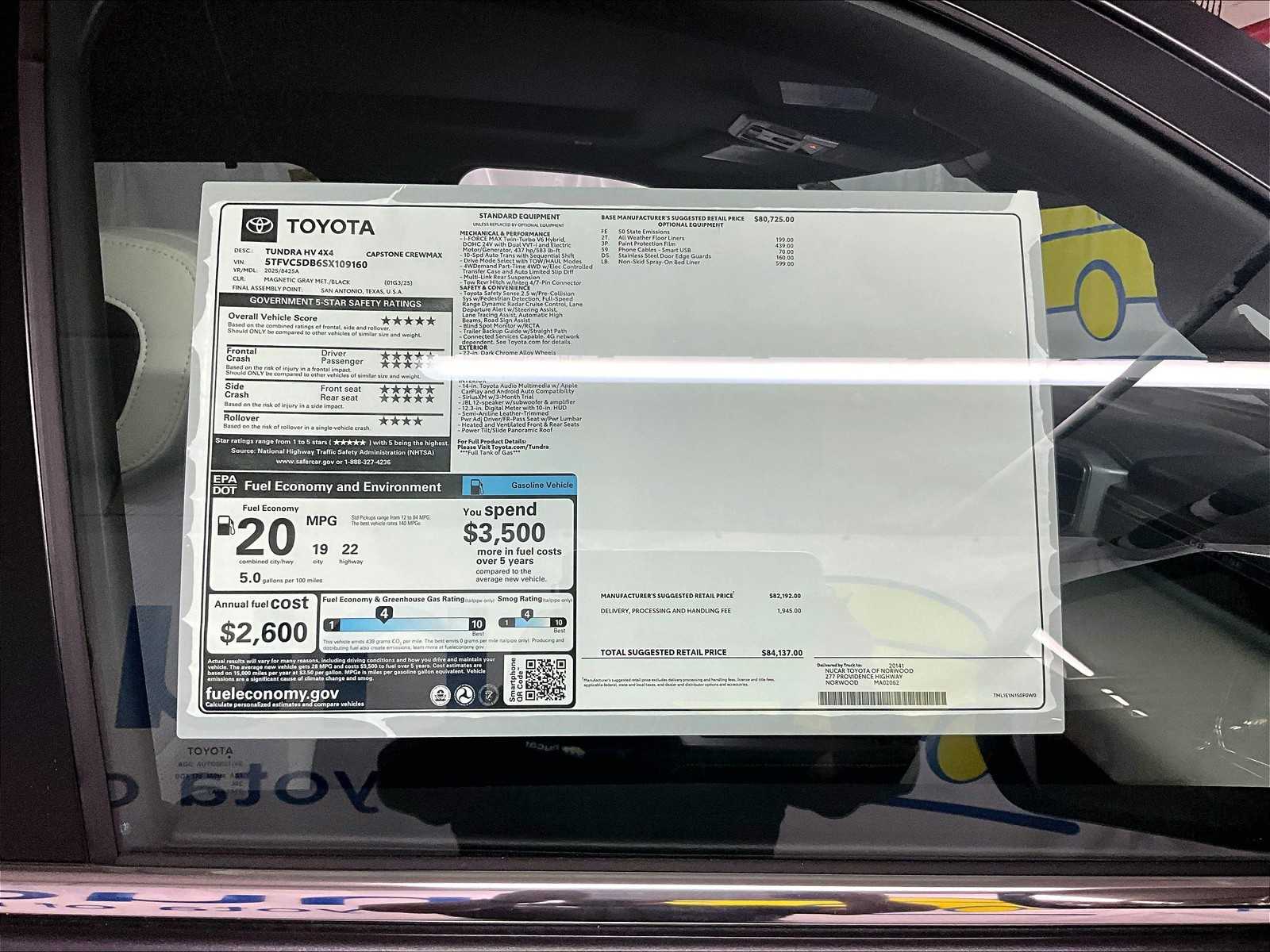 new 2025 Toyota Tundra car, priced at $78,968