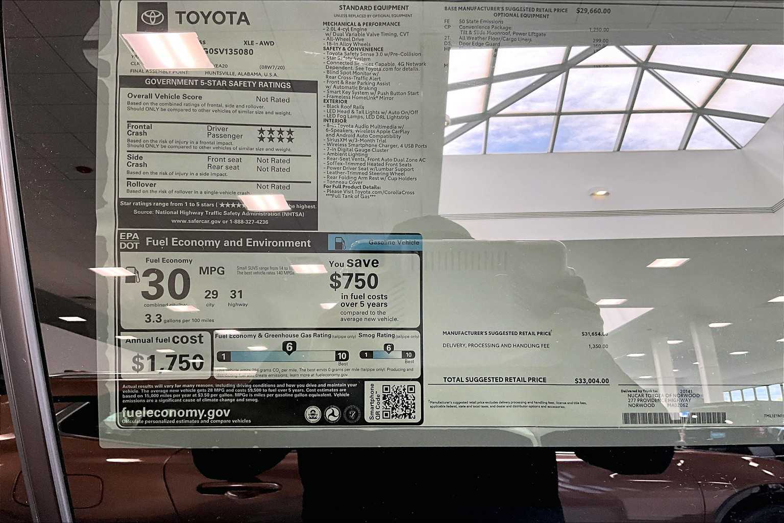 new 2025 Toyota Corolla Cross car, priced at $31,234