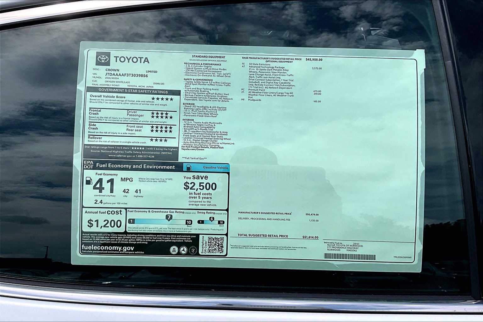 new 2026 Toyota Crown car, priced at $47,629