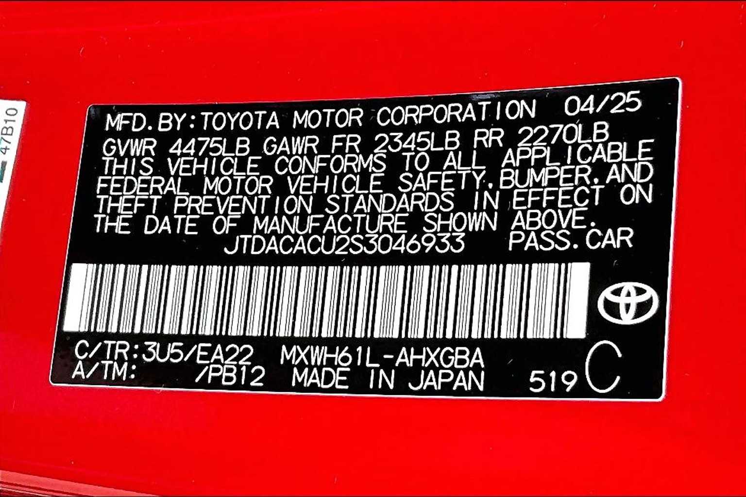 new 2025 Toyota Prius Plug-In Hybrid car, priced at $39,894