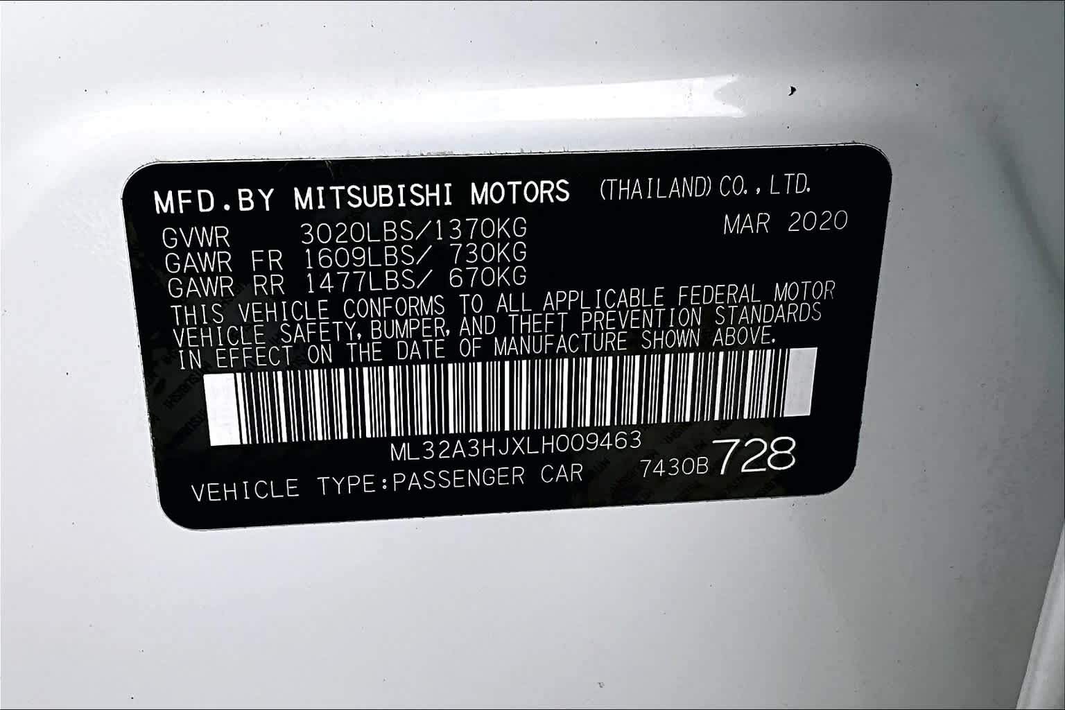 used 2020 Mitsubishi Mirage car, priced at $9,297