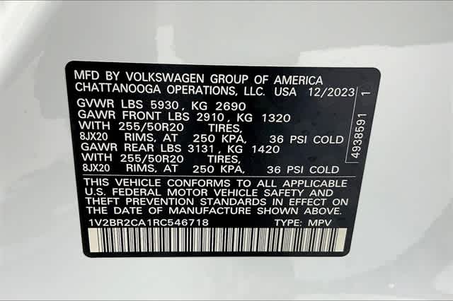new 2024 Volkswagen Atlas car, priced at $52,311