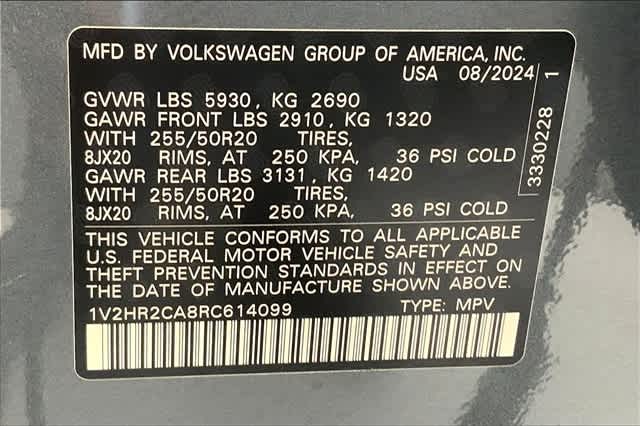 new 2024 Volkswagen Atlas car, priced at $46,003