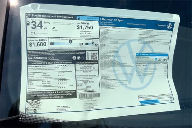 new 2024 Volkswagen Jetta car, priced at $25,905